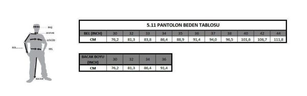 5.11 TACTICAL PANTOLON TUNDURA
